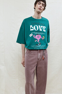 футболка мужская Футболка oversize хлопковая с принтом Befree