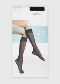 Гольфы 40 DEN, Черный Ostin