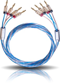 Кабели акустические с разъёмами Oehlbach EXCELLENCE Bi Tech 4 speakercable, 2x5m 4->4 Banana, D1C10825