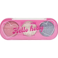 Хайлайтер для лица BEAUTY BOMB Палетка хайлайтеров для лица Hello Hotty