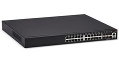 Коммутатор управляемый QTECH QSW-4530-30TX уровня L3, 24 порта 10/100/1000BASE-T, 6 портов 10GbE SFP+, консольный порт, 2 слота для установки сменных
