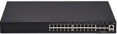 Коммутатор управляемый QTECH QSW-4530-30TX-POE уровня L3 с поддержкой PoE 802.3af/at, 24 порта 10/100/1000BASE-T, 6 портов 10GbE SFP+, консольный порт