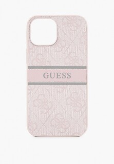 Чехол для iPhone Guess 13 mini, PU 4G Stripe printed logo Hard Pink