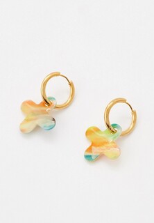 Серьги Recycle.Object Cross earrings color