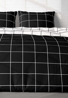 Постельное белье 2-спальное Crazy Getup 50х70 Grid Paper Black