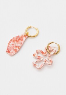 Серьги Recycle.Object Vase and dandelion earrings red