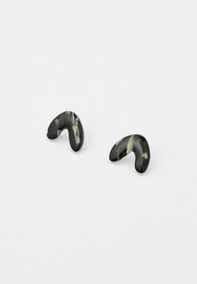 Серьги Recycle.Object Leafs earrings black