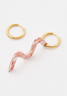 Серьги Recycle.Object Cord earrings red