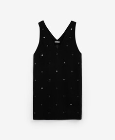 Сарафан трикотажный с люверсами чёрный для девочки Gulliver