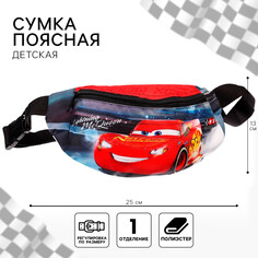 Сумка поясная детская, 25х6х13 см, тачки Disney