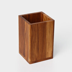 Подставка для столовых приборов adelica, 9×9×14 см, дуб