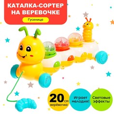 Музыкальная каталка на веревке NO Brand