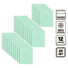 Комплект тетрадей из 25 штук, 12 листов в линию кфоб Calligrata
