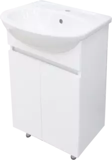 Тумба под раковину Misty Элегия Э-Эле01050-011Н 48 см, напольная, белый глянец