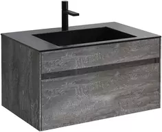 Тумба с раковиной серый камень 80 см Vincea Chiara VMC-2C800GS + VCB-13800B