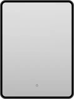 Зеркало Brevita Mercury MER-Rett6-060/80-black 60x80 см, с LED-подсветкой, сенсорным выключателем, черный матовый