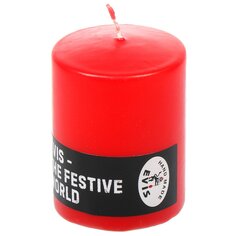 Свеча декоративная, 8х6 см, цилиндр, красная, 13 8165 08 00