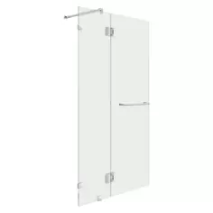 Душевая дверь в нишу Март Классика 195x90 см матовое стекло распашная Mart