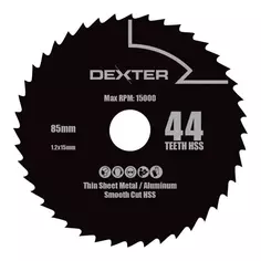 Диск пильный по алюминию 85x15 мм 44 зуба Dexter