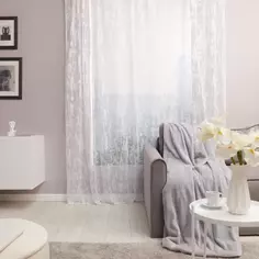 Тюль на ленте Дайан 250x260 см цвет белый Без бренда