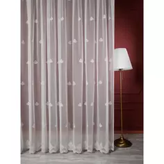 Тюль 1 м/п Коронки сетка 280 см цвет бежево-золотой Elit Home