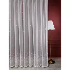 Тюль 1 м/п Птички сетка 280 см цвет бело-бежевый Elit Home