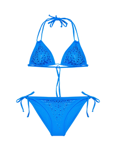 Купальник раздельный Bikini Teeny set с камнями, синий NATAYAKIM