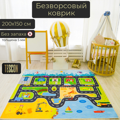Игровые коврики Игровой коврик TESCON Безворсовый войлочный детский коврик "Дорога-Небо" 150*200 см