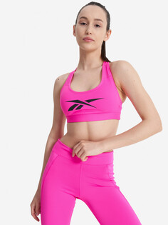 Спортивный топ бра Reebok Lux Vector Racer, Розовый