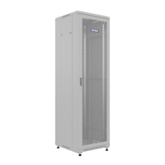 Шкаф напольный NTSS R 42U 600х600мм, 4 профиля 19", двери перфорированная и сплошная металл, серый RAL 7035 (NTSS-R42U6060PD)
