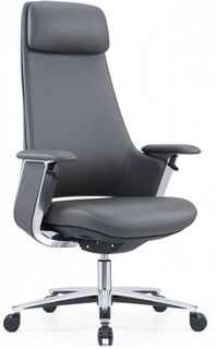 Кресло офисное Cactus CS-LBK-KYOTO руководителя кожа с подголов. крестов. алюминий