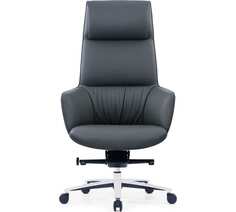 Кресло офисное Cactus CS-LBK-MILANO руководителя кожа с подголов. крестов. алюминий