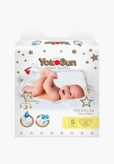Подгузники Yokosun Premium S (3-6 кг), 72 шт.