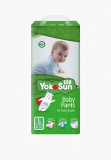 Подгузники-трусики Yokosun Eco размер L (9-14 кг), 44 шт.