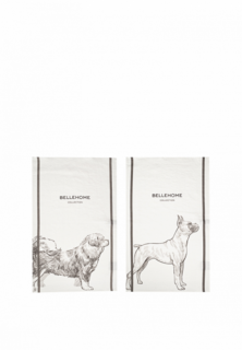 Набор полотенец кухонных Bellehome Dog breeds (set 3) 40х70 2 шт. хлопок/лен