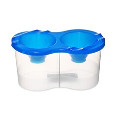 Набор стаканов непроливаек двойных 300мл 2шт calligrata сн-3, синий