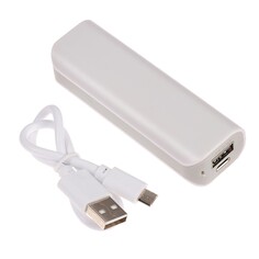 Внешний аккумулятор luazon модель pb-08, 2200 мач, usb, 1 а, провод в комплекте，белый