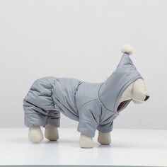 Комбинезон зимний для животных, флис, xl (дс 32-34, ош 32, ог 40-44 см), серый NO Brand