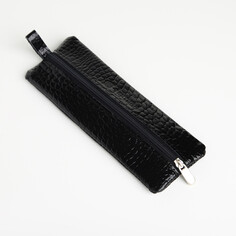 Ключница, 17*2*6см, на молнии, кольцо, кайман черный 61 Textura