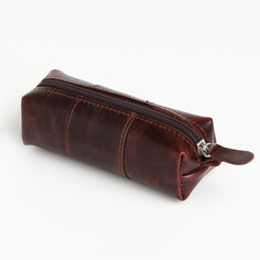 Ключница, textura, 12,5х4,5х3,5 см, на молнии, кольцо, коричневый пулап 162