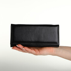 Кошелек жен, textura, 06-02-01, 19*2,7*8,2, 2отд, д/карт, д/монет, на клапане, ладья черный