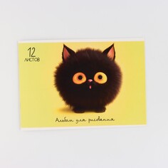 Альбом для рисования на скрепке а4, 12 листов NO Brand