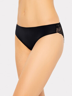 Трусы женские слипы черные с деталями из кружева Mark Formelle