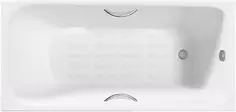 Ванна чугунная Delice Continental Plus DLR230635R-AS 170x75 см, с отверстиями под ручки, антискользящим покрытием, белый