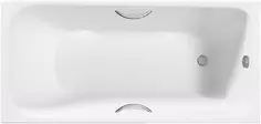 Ванна чугунная Delice Continental Plus DLR230635R 170x75 см, с отверстиями под ручки, белый