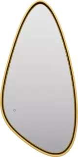 Зеркало Brevita Venus VEN-Var-060-gold 60x120 см, с LED-подсветкой, сенсорным выключателем, золотой матовый
