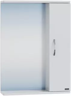 Зеркальный шкаф 50x73 см белый глянец Санта Прима 101100 Santa
