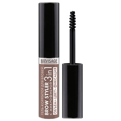 Гель для бровей LUXVISAGE Гель-корректор для бровей с микрофиброй Brow Styler 3 in 1