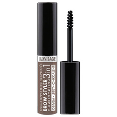 Гель для бровей LUXVISAGE Гель-корректор для бровей с микрофиброй Brow Styler 3 in 1