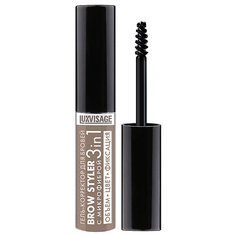 Гель для бровей LUXVISAGE Гель-корректор для бровей с микрофиброй Brow Styler 3 in 1